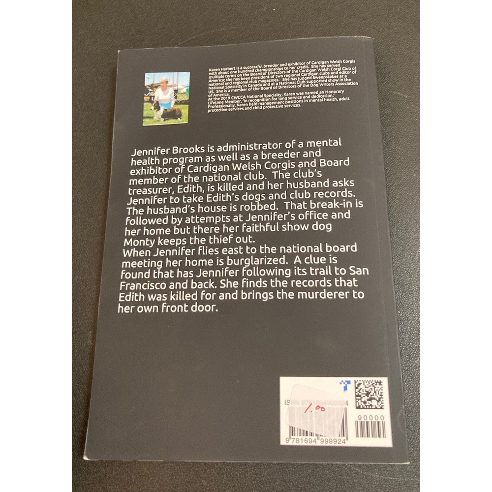 Final Entry Murder at the Dog Show Karen Harbert Mystery Novel Book - Picture 4 of 4